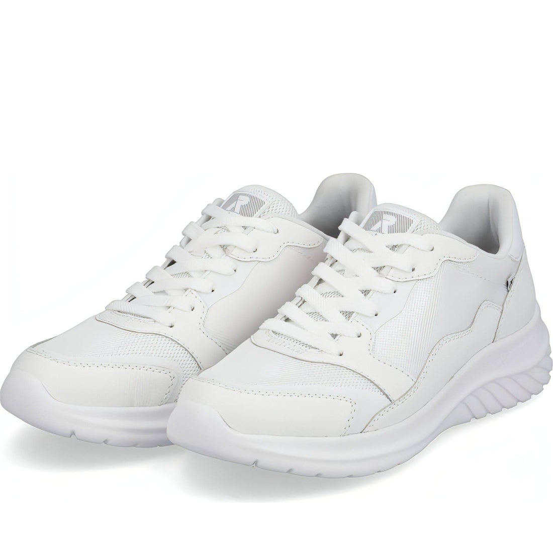 Rieker mens white casual closed sport shoe | Vilbury London