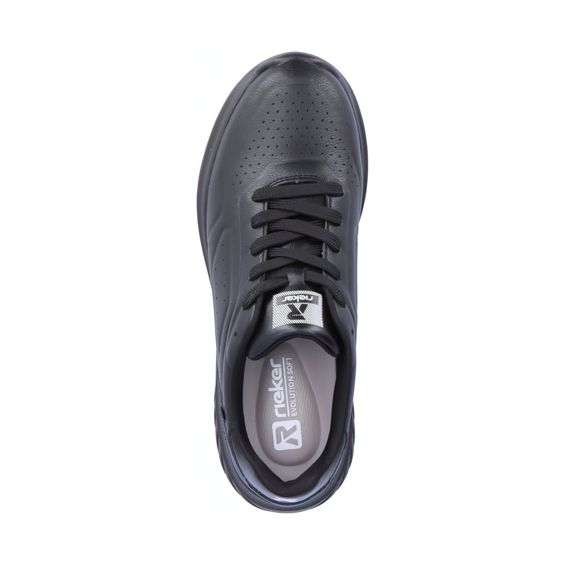 Rieker mens black casual closed sport shoe | Vilbury London