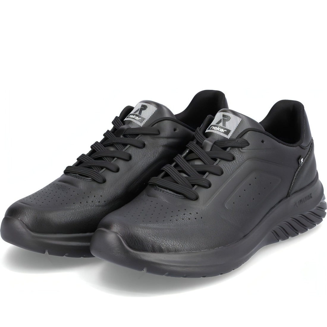 Rieker mens black casual closed sport shoe | Vilbury London