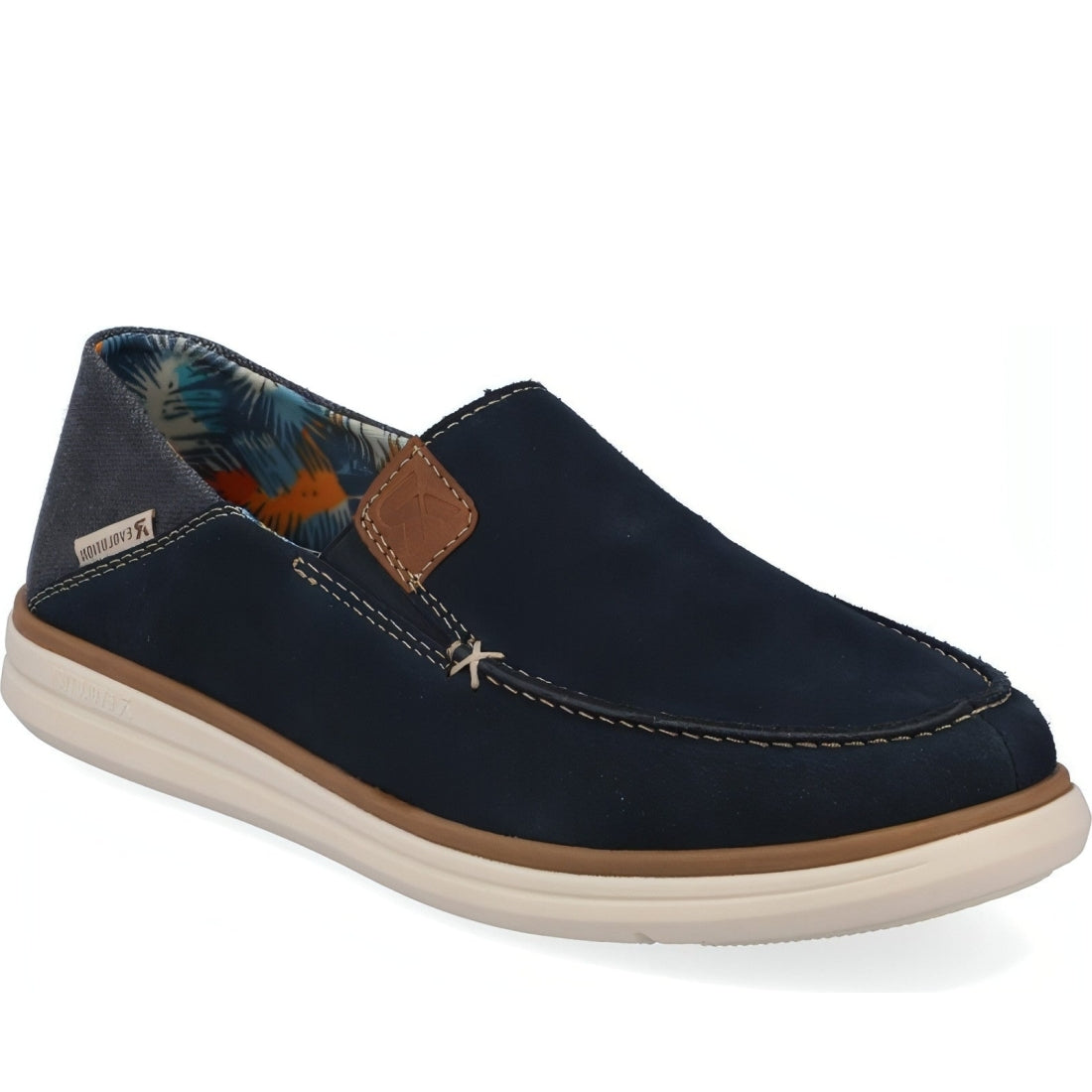 Rieker mens blue casual closed mocasins | Vilbury London