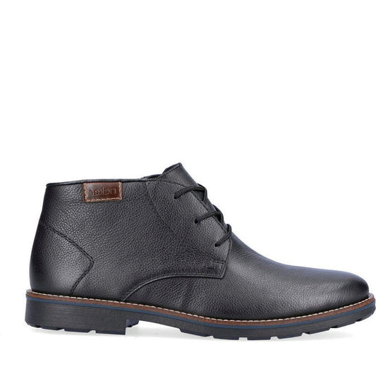 Rieker mens black casual closed booties | Vilbury London