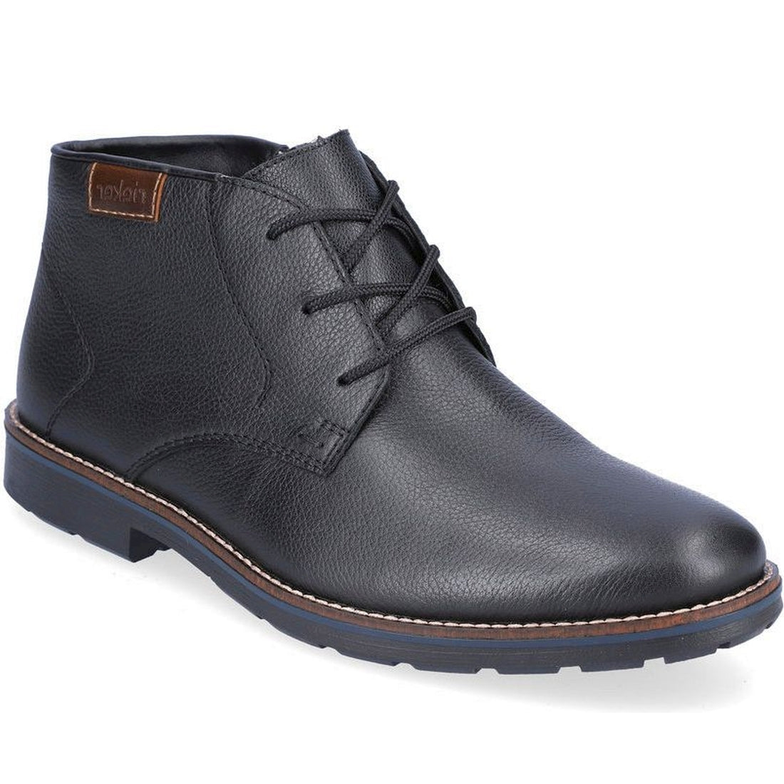 Rieker mens black casual closed booties | Vilbury London