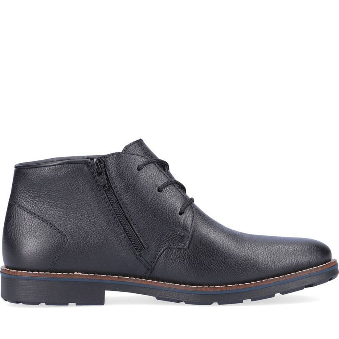 Rieker mens black casual closed booties | Vilbury London