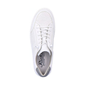 Rieker mens white casual closed sport shoe | Vilbury London