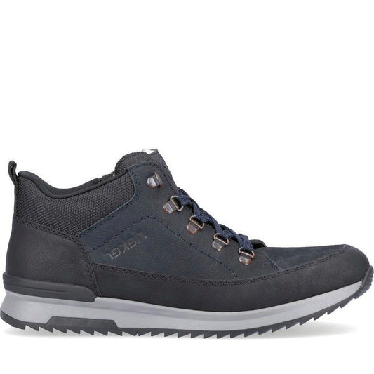 Rieker mens blue casual closed booties | Vilbury London