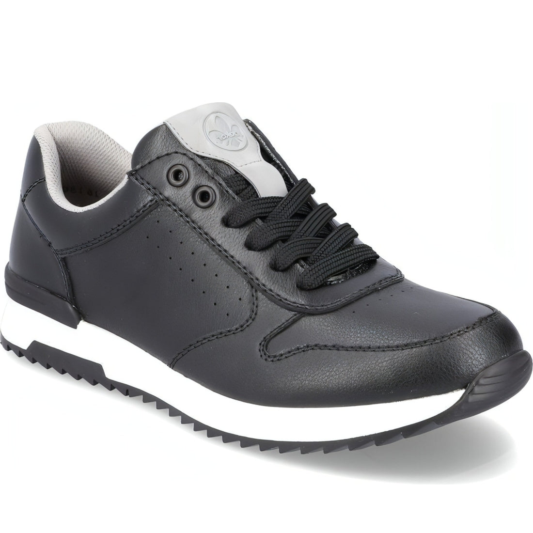 Rieker mens black casual closed sport shoe | Vilbury London