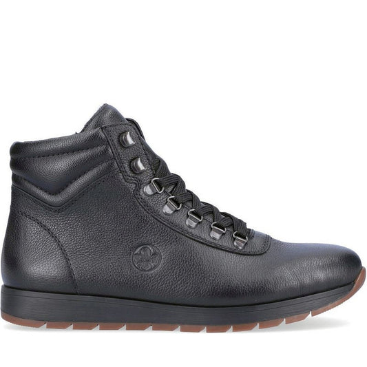 Rieker mens black casual closed booties | Vilbury London