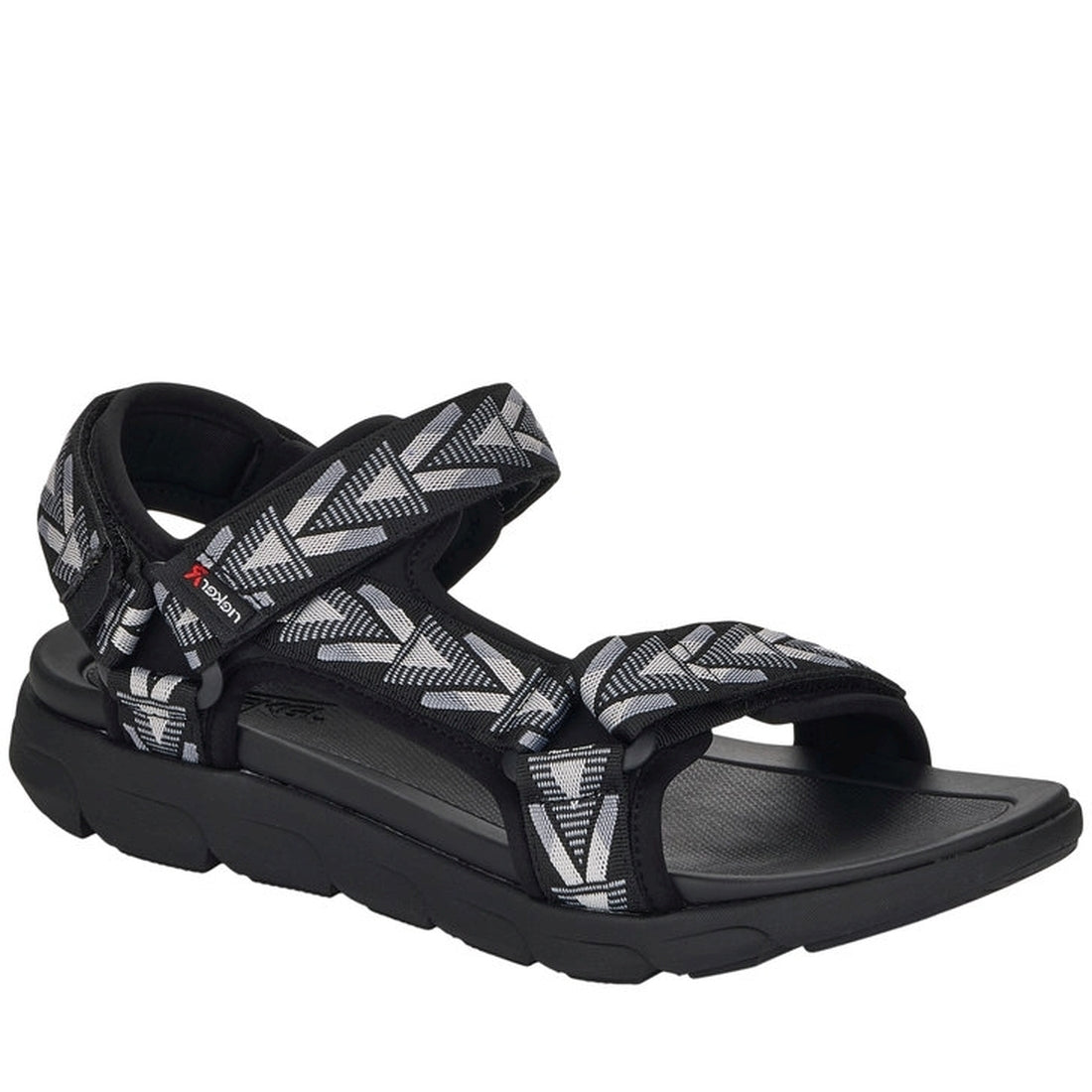 Rieker Mens schwarz casual open sandals | Vilbury London