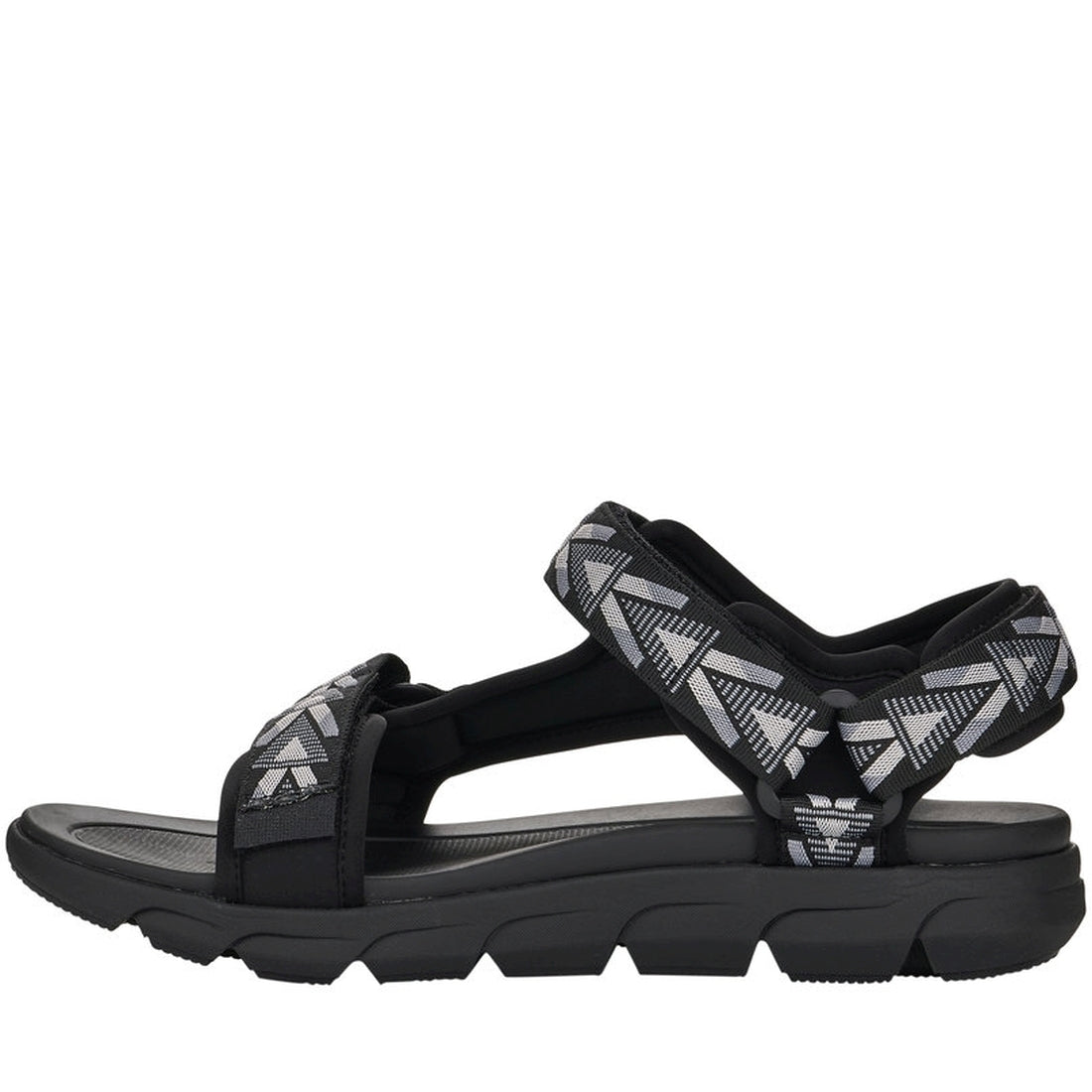 Rieker Mens schwarz casual open sandals | Vilbury London