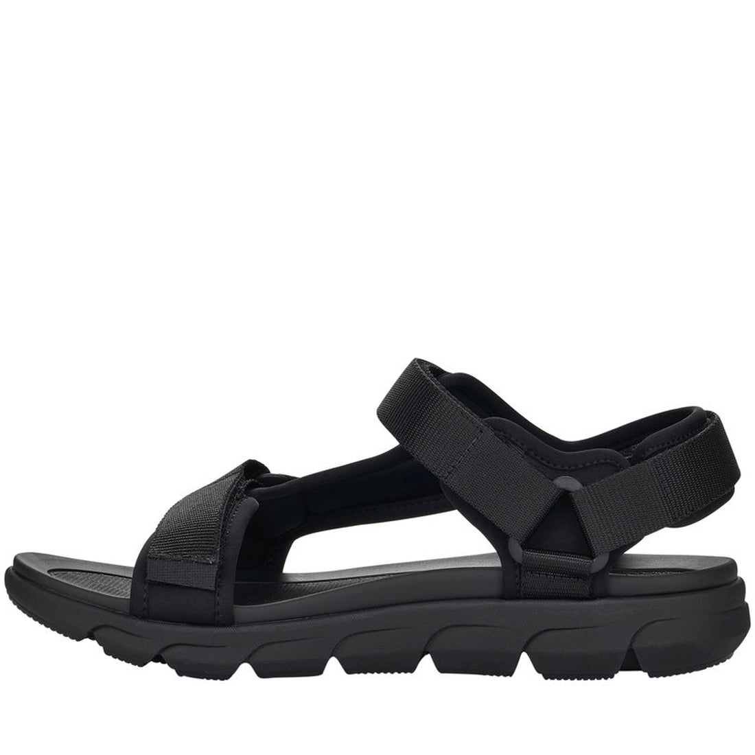 Rieker Mens black casual open sandals | Vilbury London