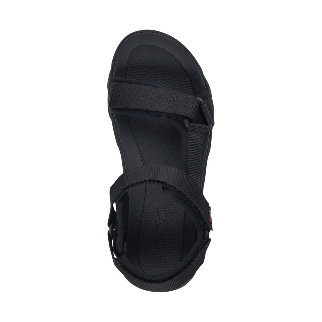 Rieker Mens black casual open sandals | Vilbury London