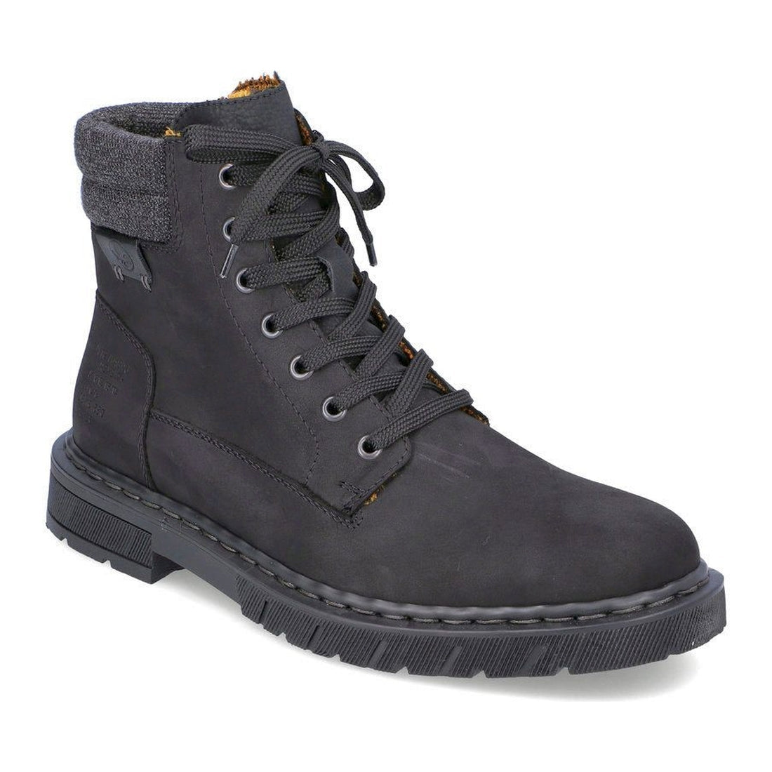 Rieker mens black casual closed booties | Vilbury London