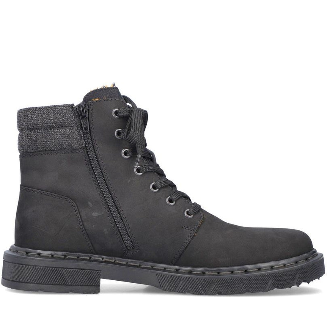 Rieker mens black casual closed booties | Vilbury London