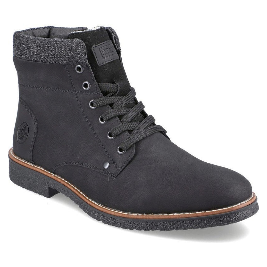 Rieker mens black casual closed booties | Vilbury London