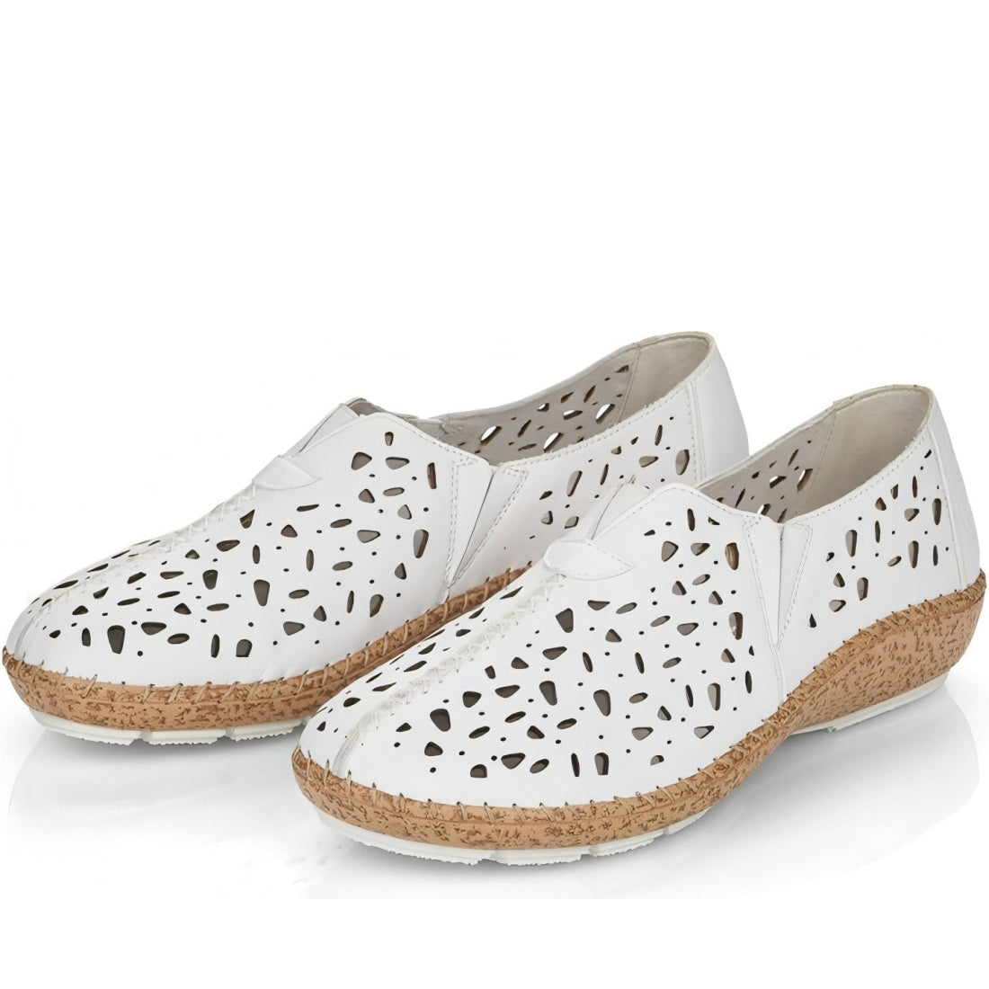 Rieker womens white casual closed sandals | Vilbury London