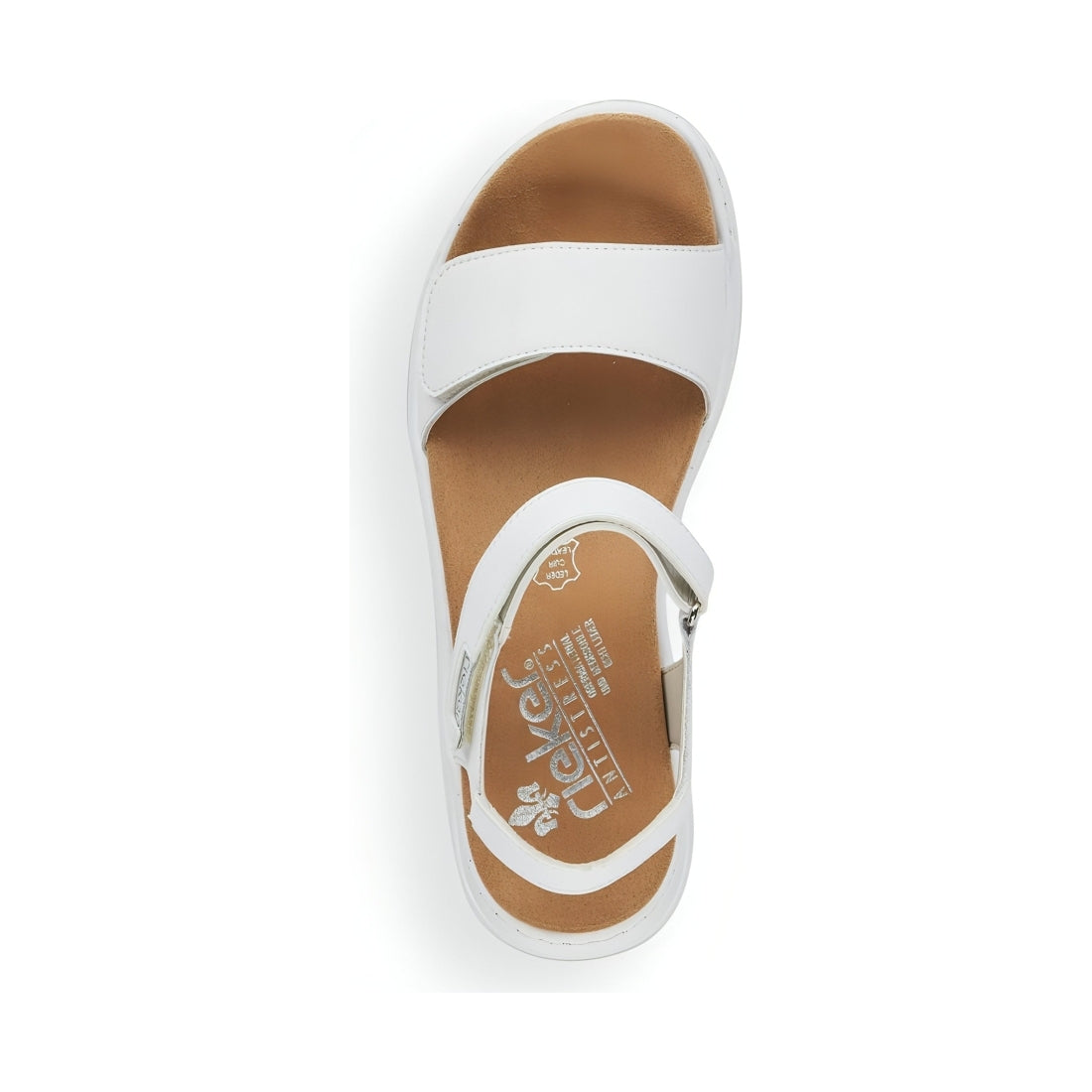 Rieker womens white casual open sandals | Vilbury London