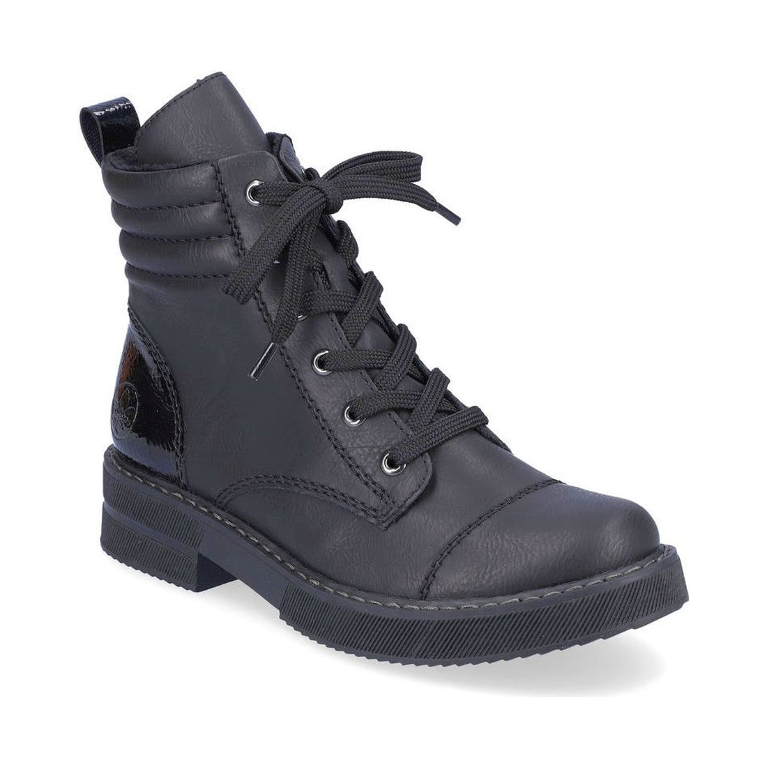 Rieker womens black casual closed booties | Vilbury London