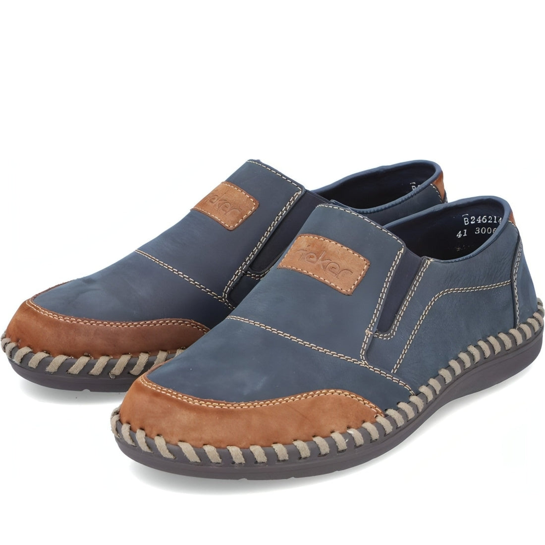 Rieker mens blue classic closed sport shoe | Vilbury London