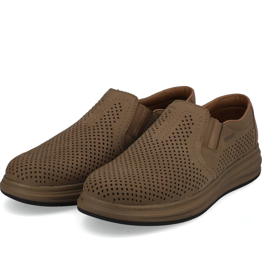 Rieker mens brown casual part-open formal | Vilbury London