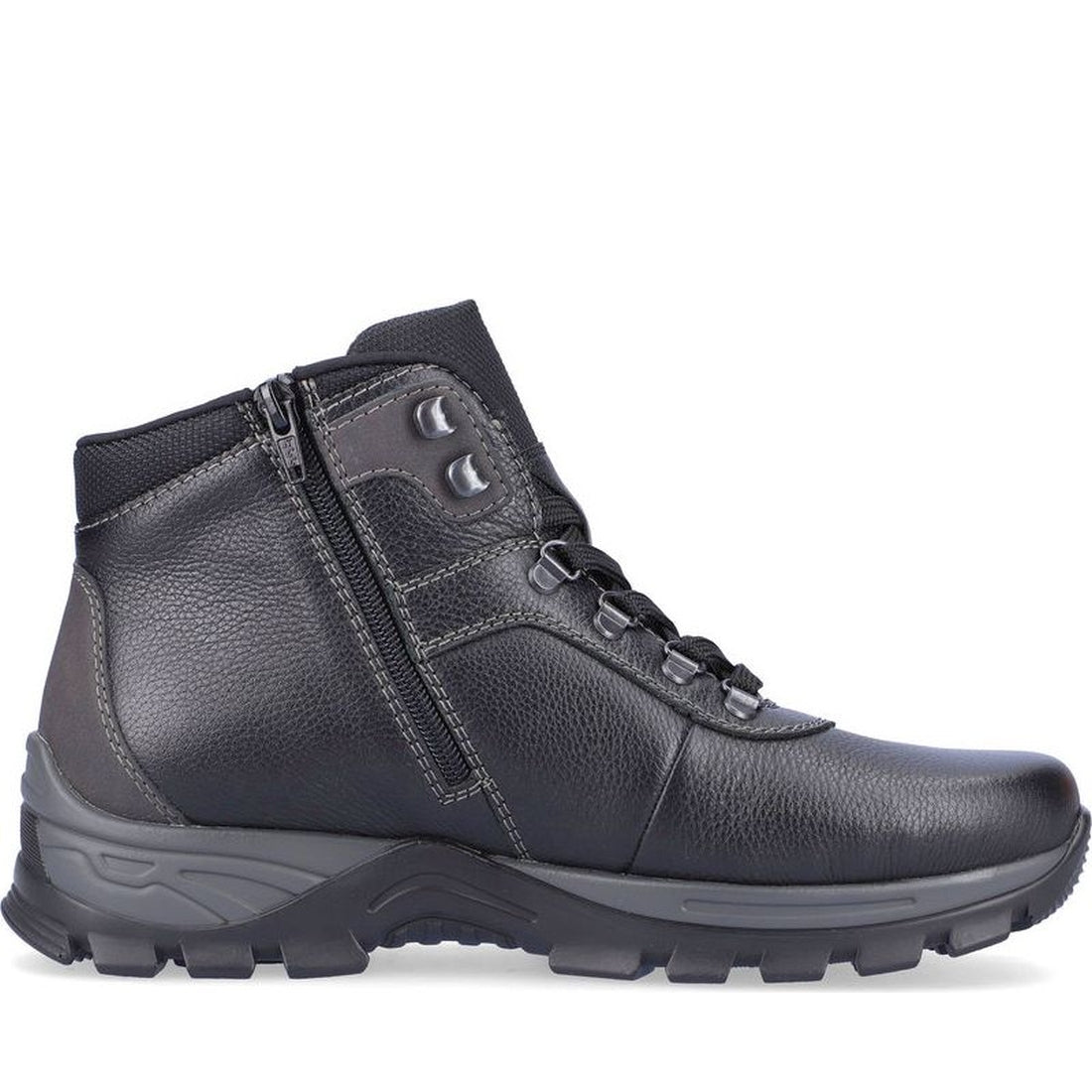 Rieker mens black casual closed booties | Vilbury London