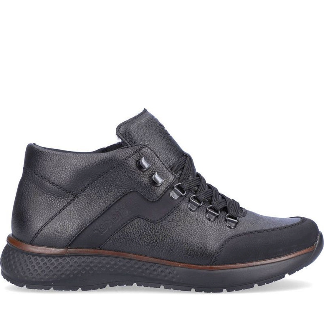 Rieker mens black casual closed booties | Vilbury London