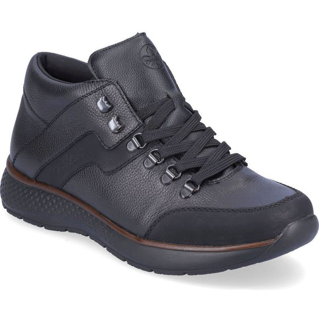 Rieker mens black casual closed booties | Vilbury London