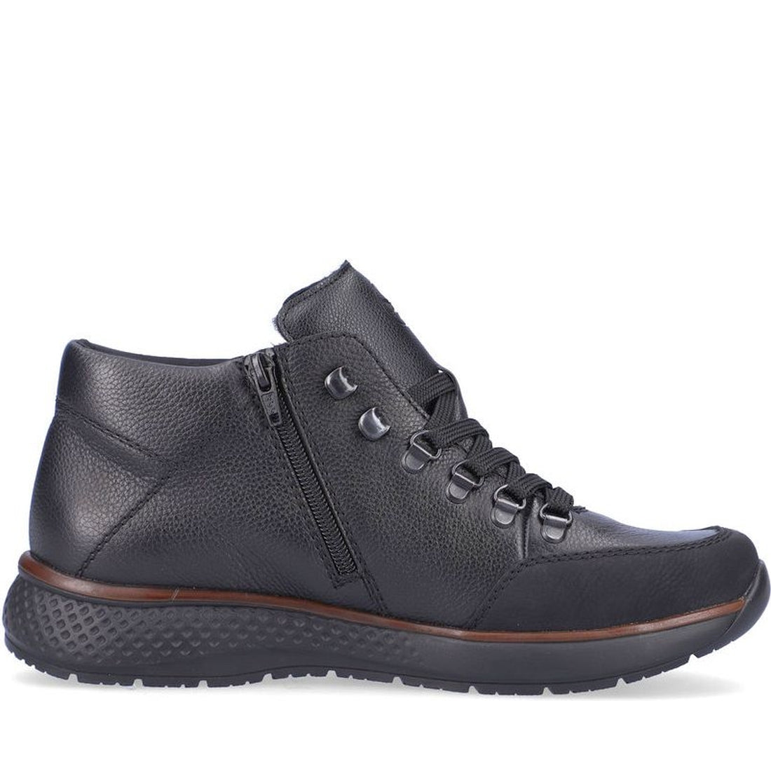 Rieker mens black casual closed booties | Vilbury London