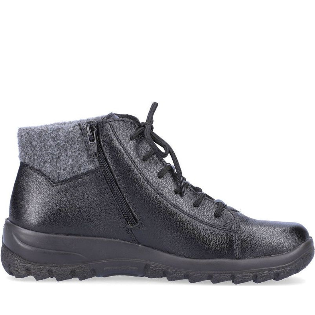 Rieker womens black casual closed booties | Vilbury London