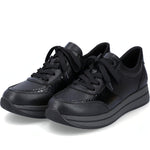 Rieker womens black casual closed sport shoe | Vilbury London