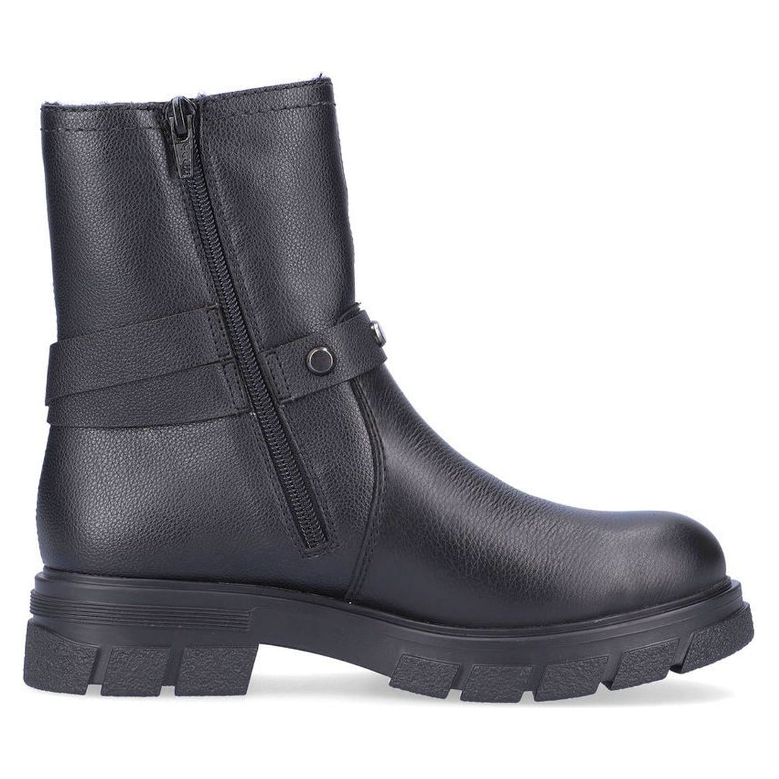 Rieker womens black casual closed booties | Vilbury London