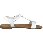 White Low Heel Sandals