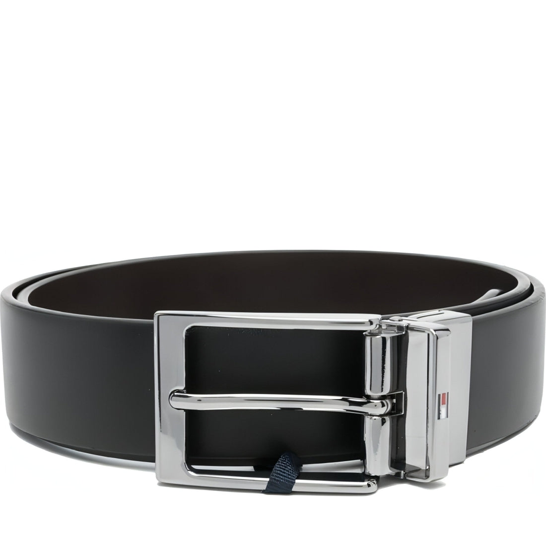 Tommy Hilfiger mens black, testa di moro layton reversible belts | Vilbury London