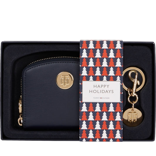 Tommy Hilfiger womens Space Blue chic med wallet and charm gp | Vilbury London