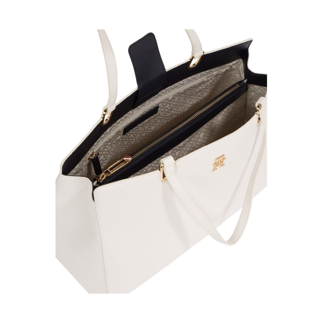 Tommy Hilfiger womens weathered white timeless satchel | Vilbury London