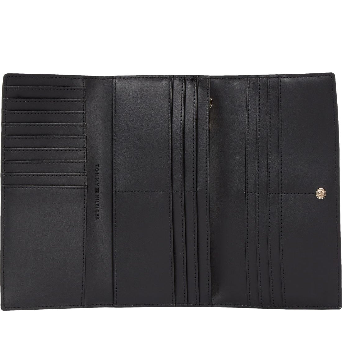 Tommy Hilfiger womens black casual large wallet | Vilbury London