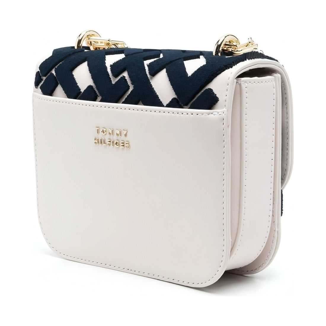 Tommy Hilfiger womens feather white turnlocrossover monogram | Vilbury London