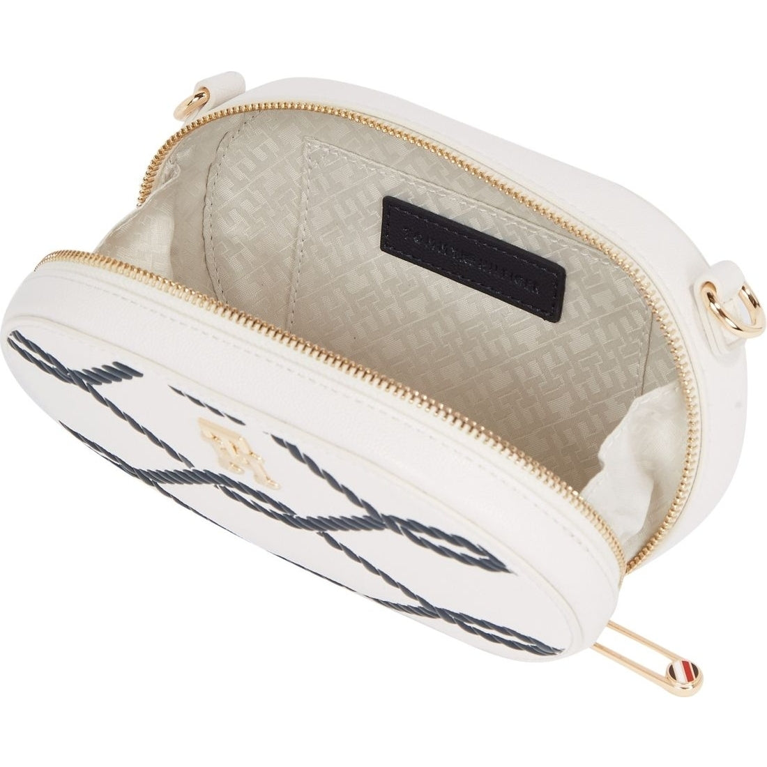 Tommy Hilfiger womens weathered white timeless camera bag | Vilbury London