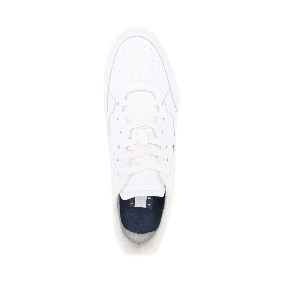 Tommy Jeans Mens White basket shoes | Vilbury London
