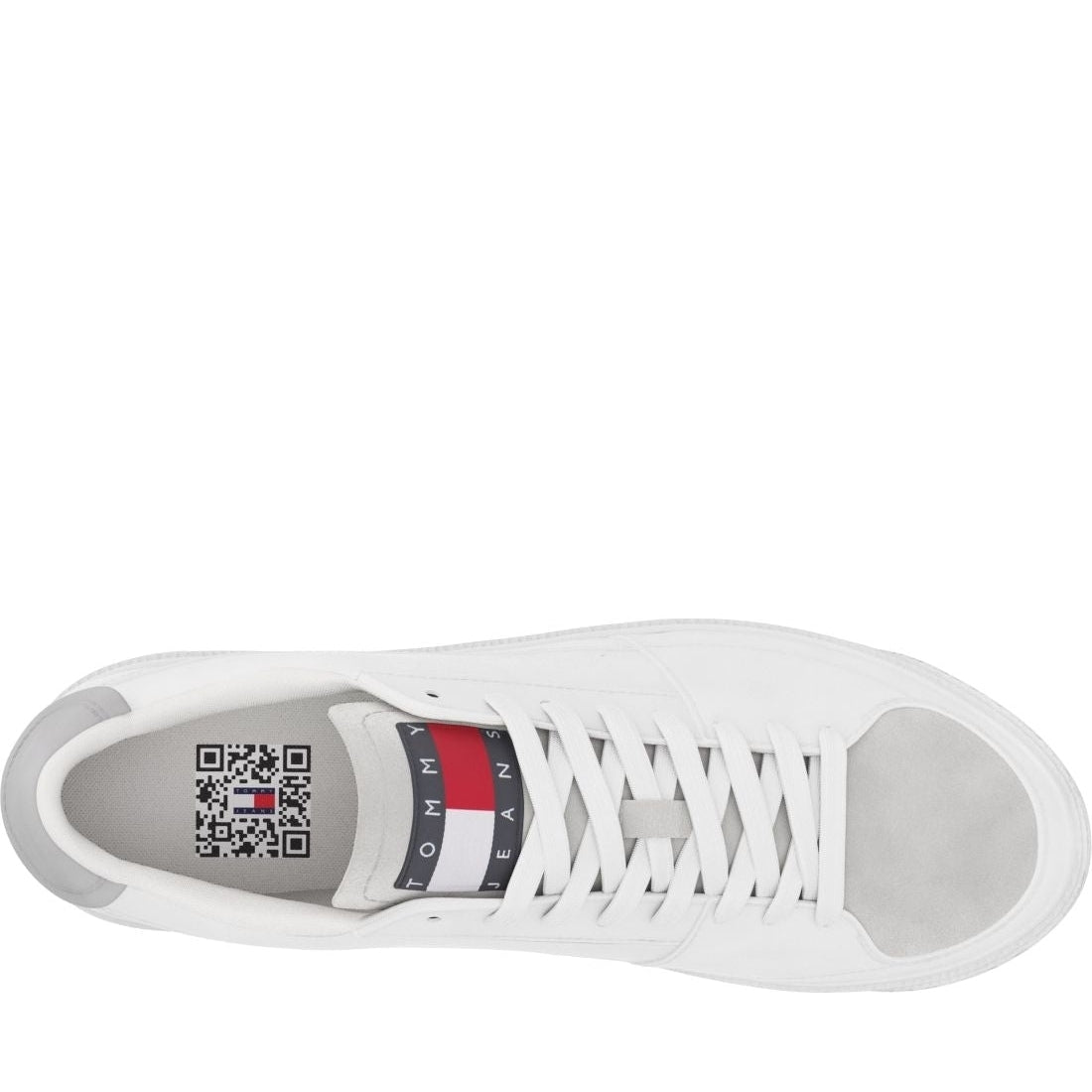 Tommy Jeans mens white vulcanized sport shoe | Vilbury London