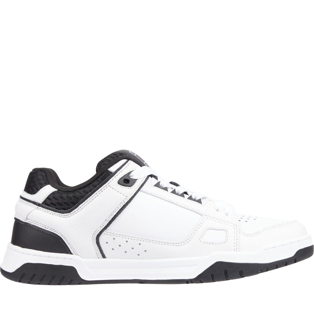 Tommy Jeans mens white skater tongue sport shoe | Vilbury London