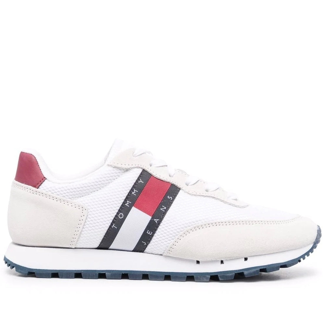 Tommy Jeans Womens White mix runner shoes | Vilbury London