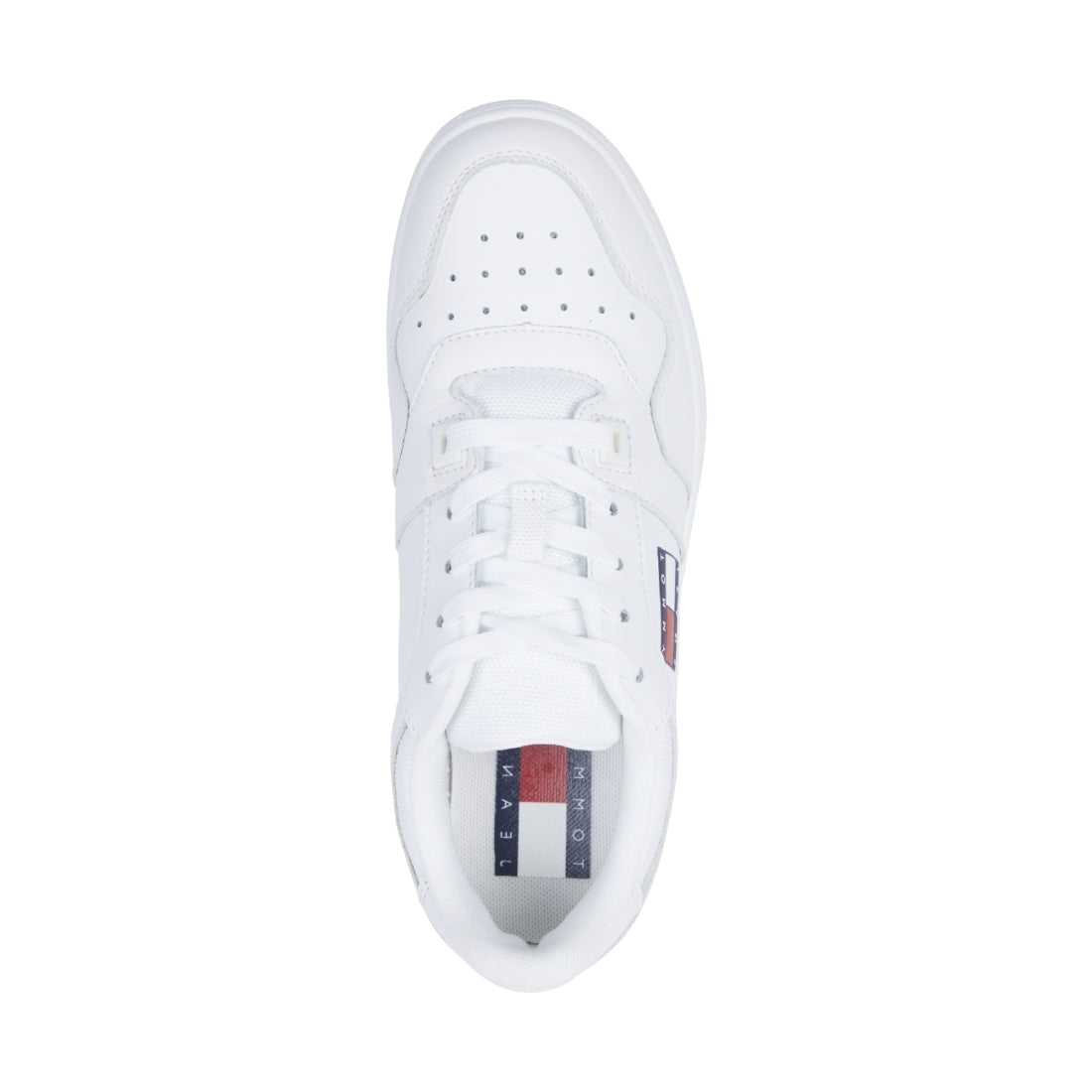 Tommy Jeans Womens White retro basket shoes | Vilbury London