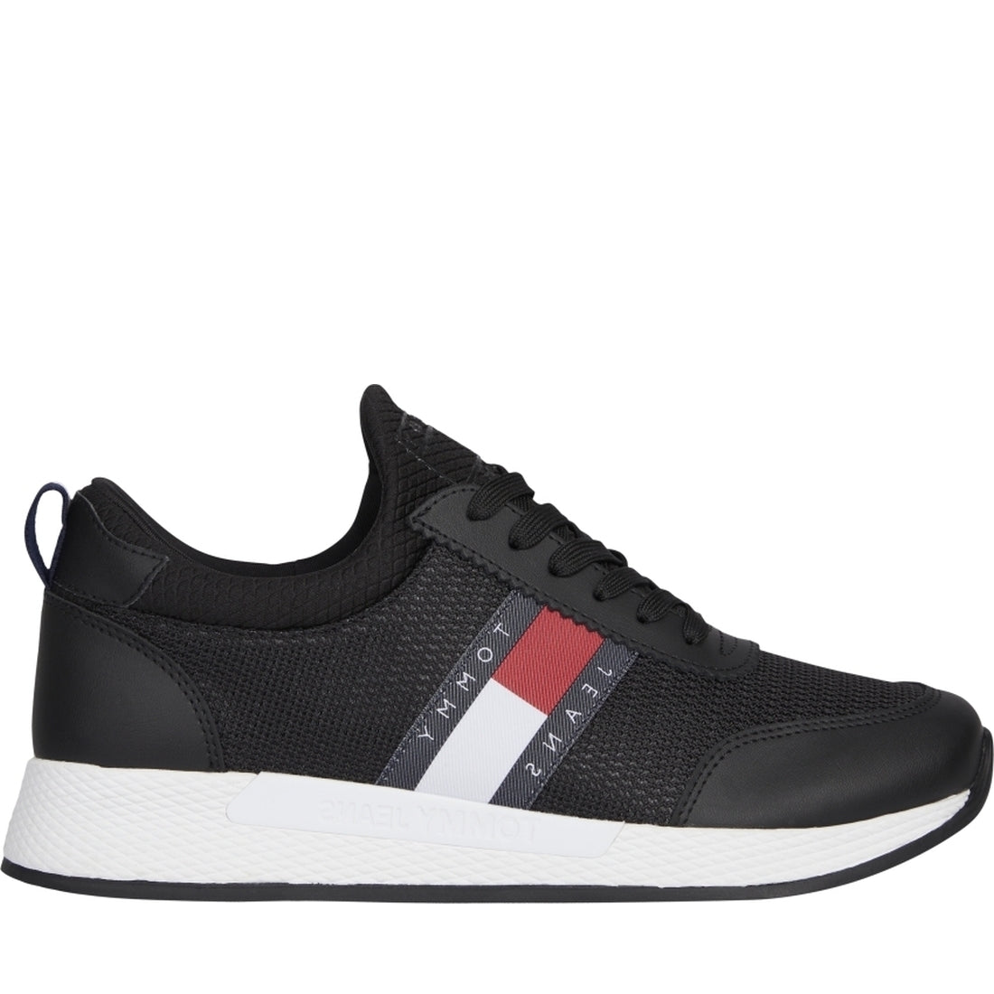 Tommy Jeans womens Black flexi runner shoe | Vilbury London