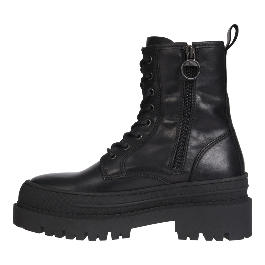 Tommy Jeans womens Black lace up boot | Vilbury London