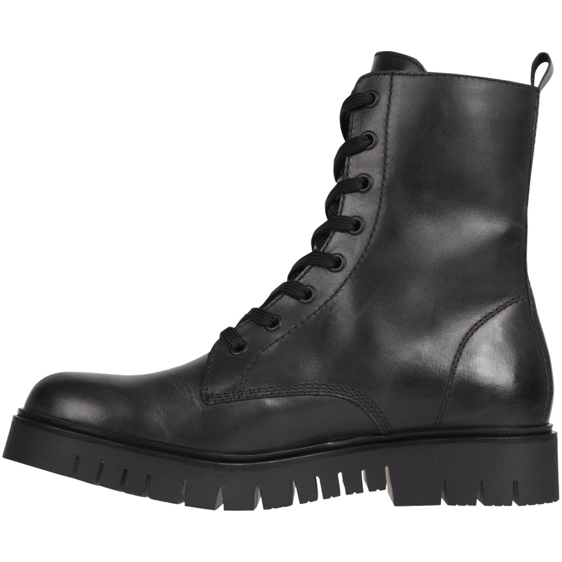 Tommy Jeans womens Black lace ups boot | Vilbury London