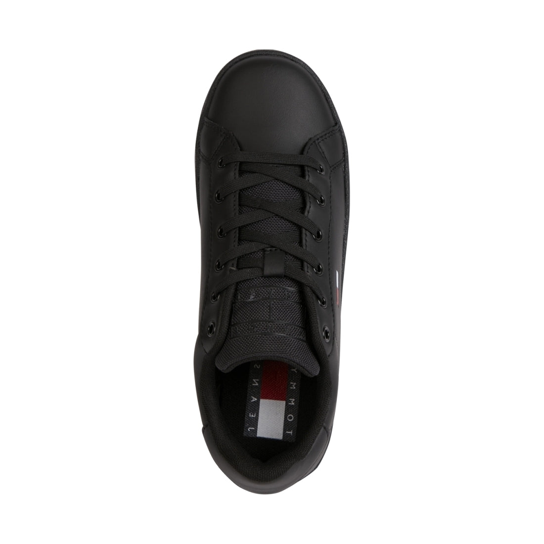 Tommy Jeans womens Triple Black flatform ess shoe | Vilbury London