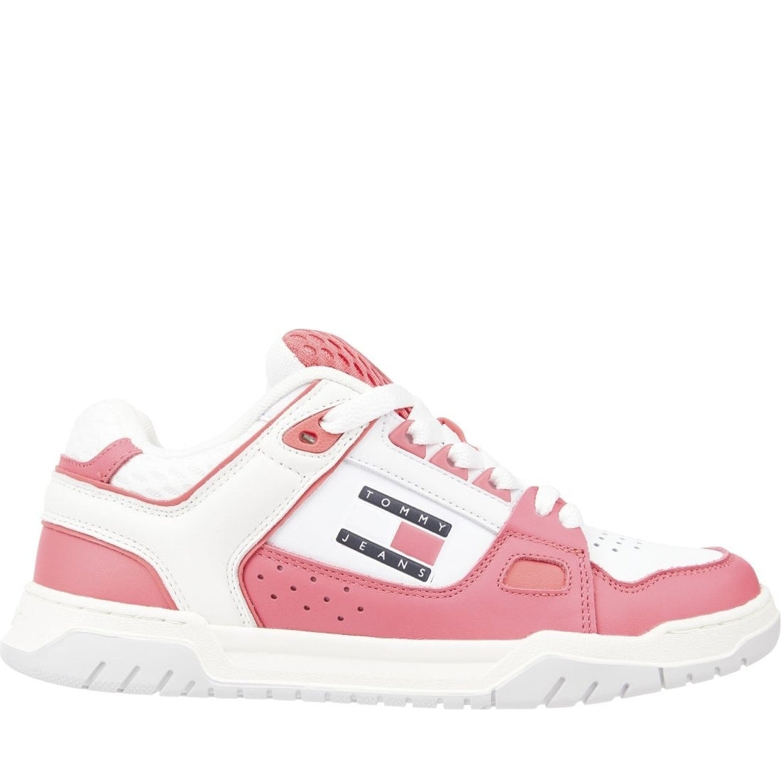 Tommy Jeans womens laser pink skate sneaker | Vilbury London