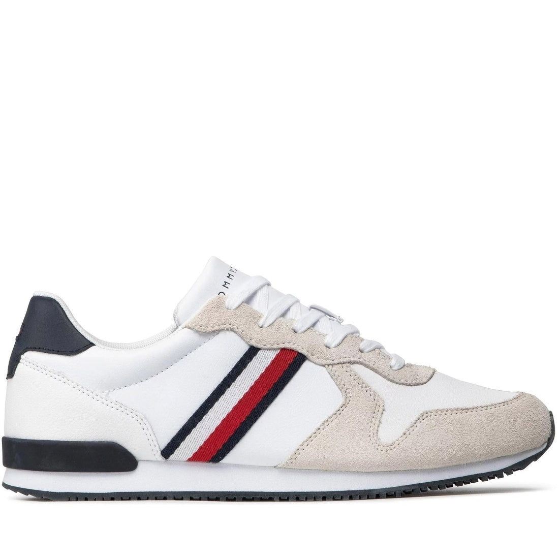 Tommy Hilfiger Mens White iconic runner shoes | Vilbury London