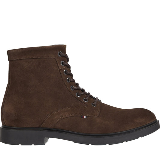 Tommy Hilfiger mens Cocoa elevated rounded lace boot | Vilbury London