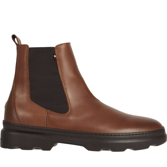 Tommy Hilfiger mens Winter Cognac comfort chelsea booties | Vilbury London